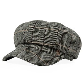 Comhats Winter Hats for Women Ladies Wool Peaked Beret Hats Baker Boy Newsboy Cabbie Cap Grey Large