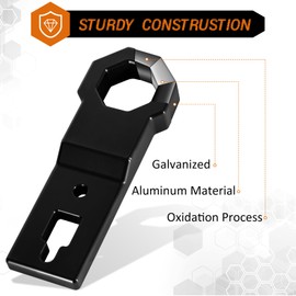 BYERNAUTO Front Tow Hook, Heavy Duty Bumper Towing Replacement Hook Kit Compatible with 2009 Ford F-150/Raptor (Black)