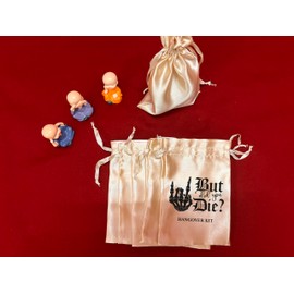 BIG EVENTS Set of 10 hangover recovery kit bags wedding favor kit bag bachelorette party - Bachelor Survival Kit Party Bag - Drawstring Favor Bags - 5 * 7 Inches Ske but did you die Satin