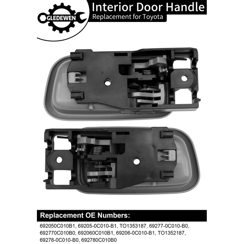 Interior Door Handles W/ Bezel (Pair), Compatible with 2000 2001