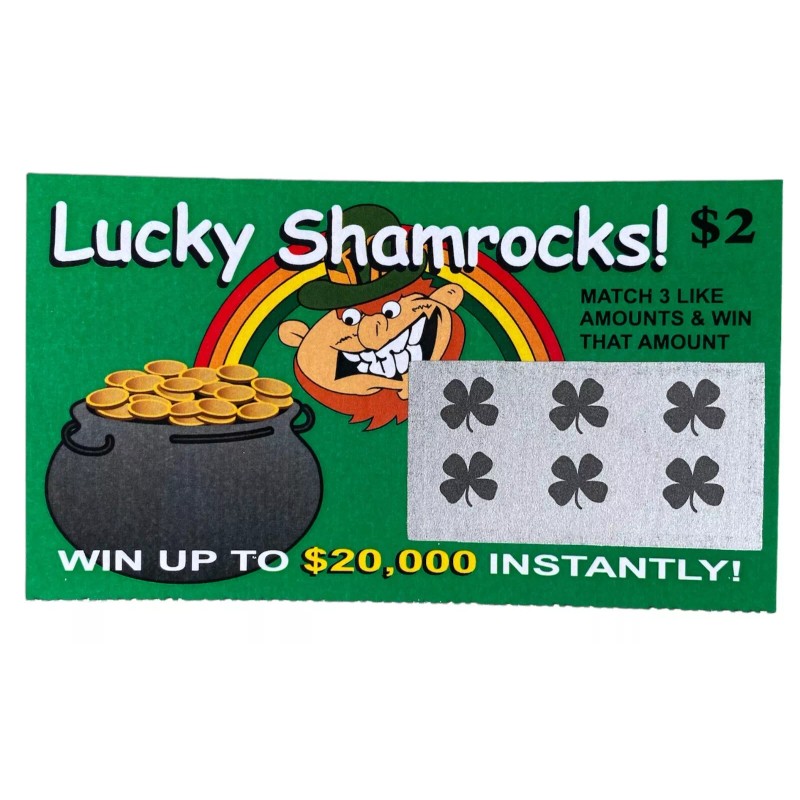 TheGag 2 FAKE LOTTERY TICKETS- Prank Gag Gift-Lucky Shamrock PRANK