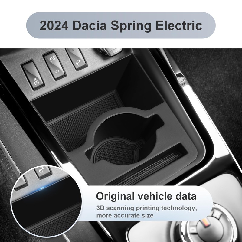 SKTU Centre Armrest Organiser Compatible with Dacia Spring Electric EV