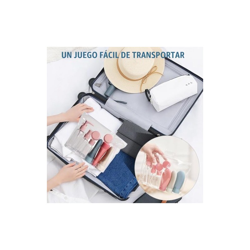 Botellas de Viaje Silicona 11 Pack, Juego de Botes Viaje