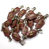 XGALBLA Initial Letter Keychain Brown Leather Alphabet llaveros Personalizados Keychain
