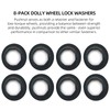 (8-Pack) 3/4" Axle Push Nuts, Dolly Wheel Lock Washers with