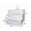 KTJP-BUTAO-3D90 3-Tier Altar, White Cloth Cover, Buddhist Words