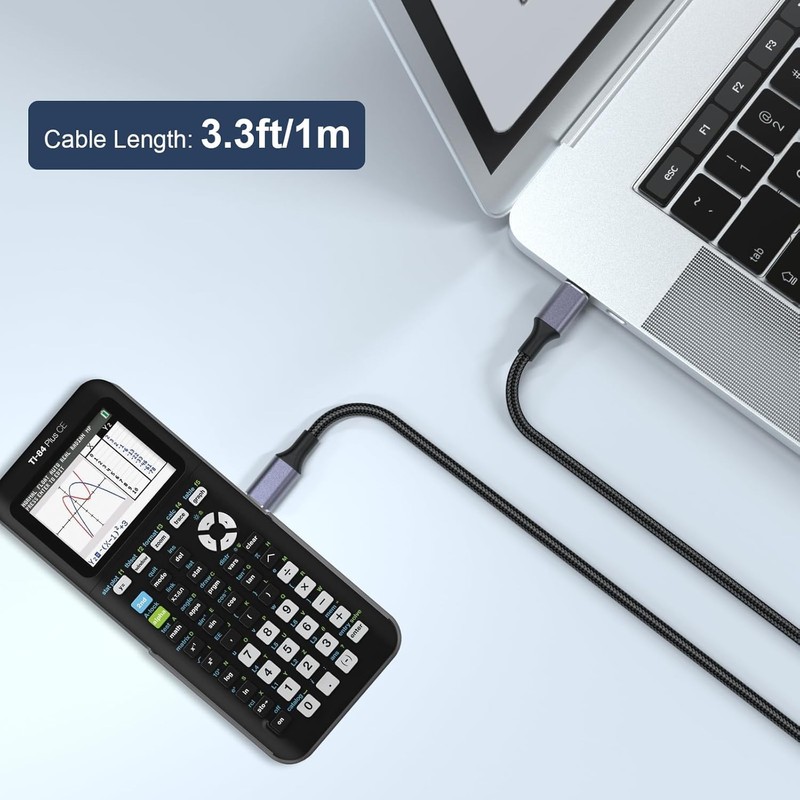 TI 84 Charging Cable Compatible with Texas Instruments Calculators TI-84
