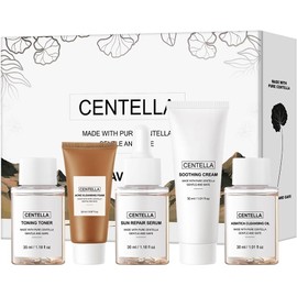 Madagascar Centella - Kit de Viaje Básico Para Esquís Calmante, Tamaño Compacto – Muestras de Productos para el Cuidado de la Piel, Rutina Básica para Piel Sensible – Set Portátil para Viajar