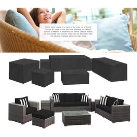 JPudinor Protective Cover for Garden Table 140 x 90 x 75 cm - Weatherproof Protective Cover for Garden Furniture, Tear-Resistant 420D Oxford Material