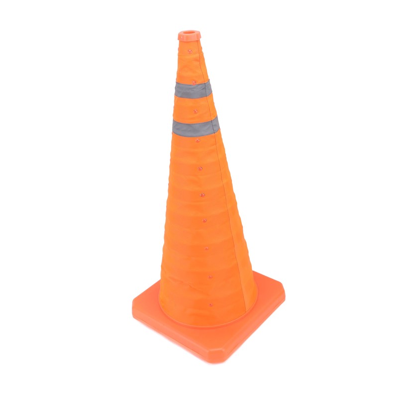 Collapsible Traffic Safety Cone with 2 Reflective Collar Multi Purpose