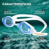 Goggles de Silicón Hanop de Adulto para Natación, Visión Clara