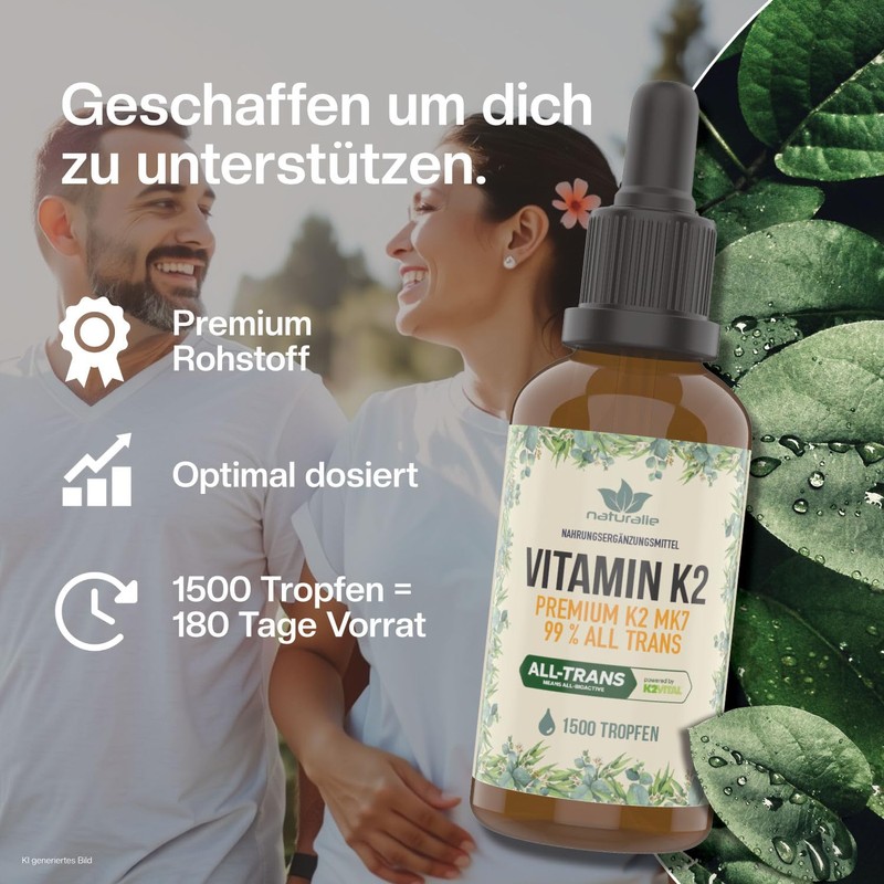 Naturalie Premium Vitamin K2 Drops High Dose 200 µg K2