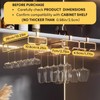 LINFIDITE 2 Pack Under Cabinet Wine Glass Rack Rose Gold