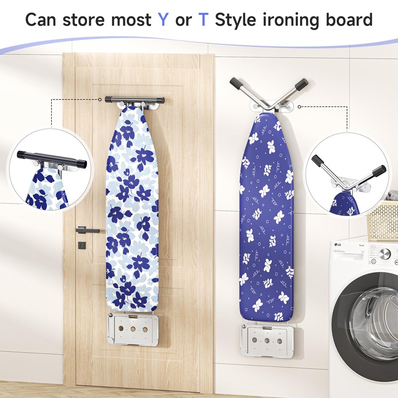 Ironing Board Hanger Wall Mount, Ironing Board Holder for Storage