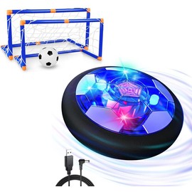 Hover Soccer Ball Rechargeable Floating with Led Lights Indoor Air Football Game Set