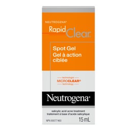 Neutrogena Neutrogena Rapid Clear Acne and Pimple Spot Treatment Gel with Salicylic Acid and Witch Hazel, 15 mL
