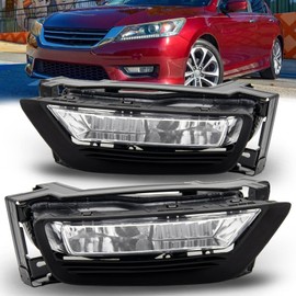 RAPOOSANS Driving Fog Lights Lamps Assembly for 2013 2014 2015 Honda Accord 4 Door Sedan Fog Light Replacement with H8 12V 35W Bulbs & Switch and Wiring Kit