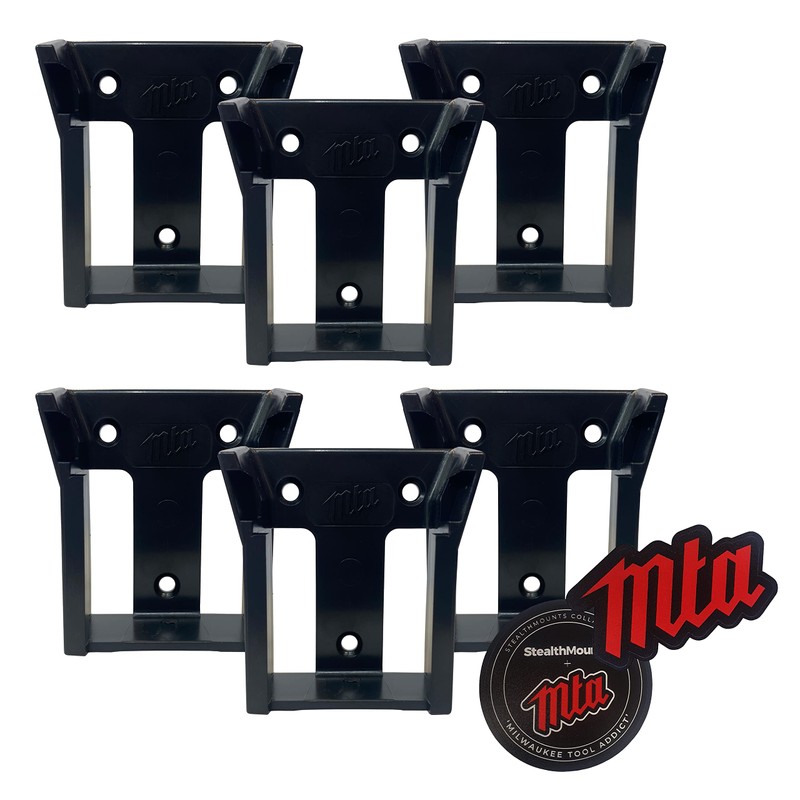 BLACK Battery Mounts for Milwaukee Tool Addict