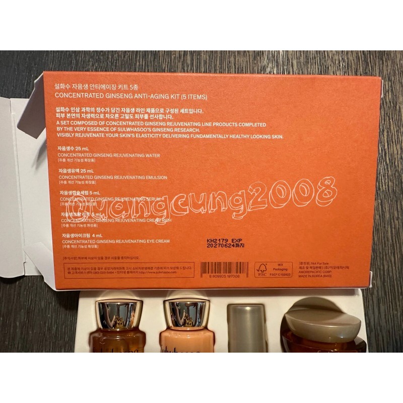 Sulwhasoo Concentrated Ginseng Anti Aging Kit (5 Items) Anti Wrinkle