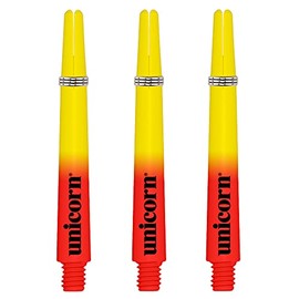 Unicorn Dart Shafts | Gripper 3 Cosmos Pulsar | Durable Polycarbonate | Red and Yellow | Short 34.4mm | 3 Stems