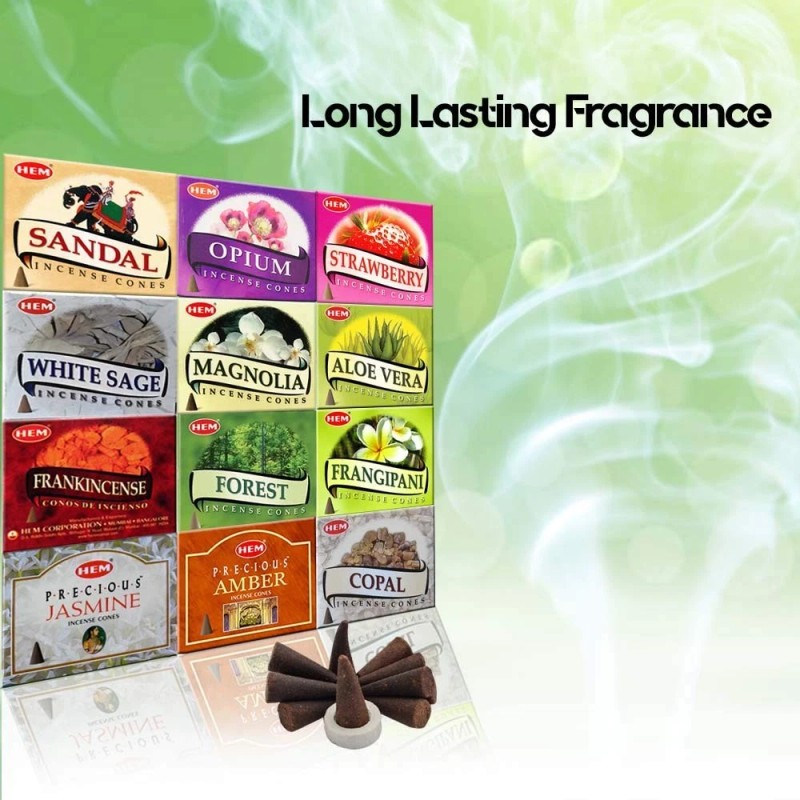 HEM 12 Assorted Boxes of HEM Incense Cones | Natural