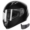 GLX GX11 Compact Motorcycle Helmet - Black, Large - Full