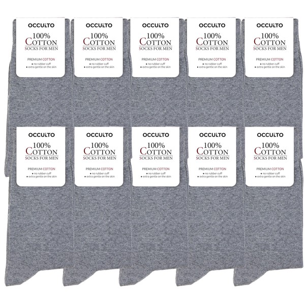 Occulto Men 100% Cotton Socks Pack of 10-20 (Model: Ingo)