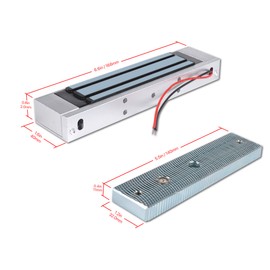 350LBS Electric Magnetic Door Lock, 180Kg Electromagnetic Electronic Magnetic Force Door Lock for Access Control Single Door DC12V Fail Safe NC Type