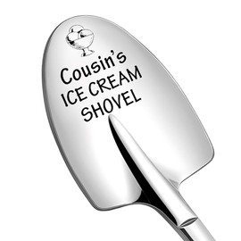 Funny Cousin Spoon Gifts for Girls Boys Cousin Birthday Gifts for Cousin Cousins Little Big Cousin Gift for Cousin Women Men Ice Cream Lover Gifts for Cousin Cousins Ice Cream Shovel Spoon