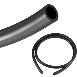 HOOWDAMY Lubricant Hose Rubber Water Hose Tube, Black, Inner Diameter 0.4 inch (10 mm), Outer Diameter 0.5 inch (14 mm), Total Length 3.3 ft (1 m)