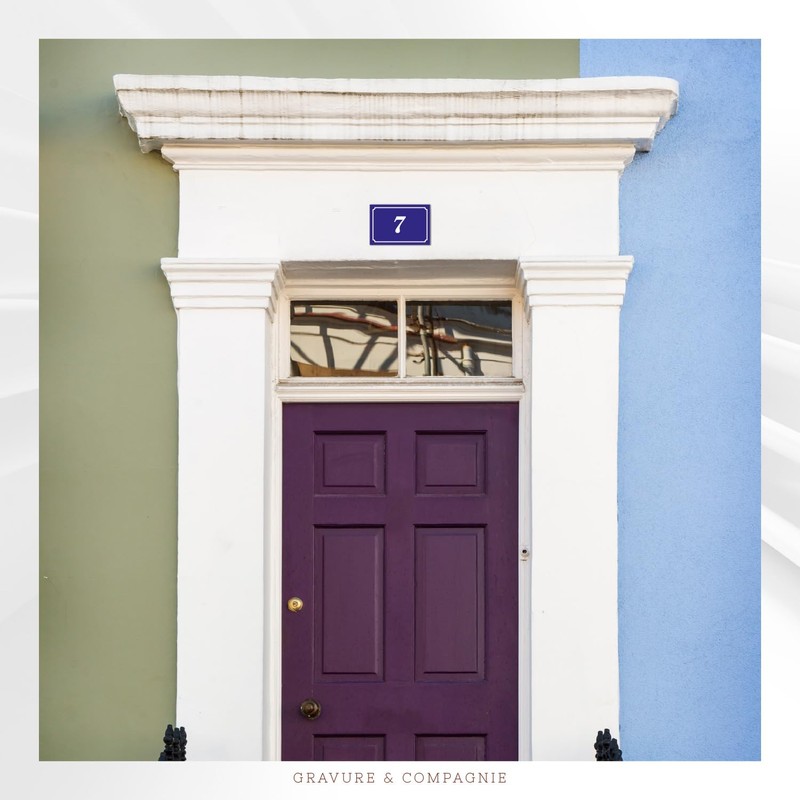 House Number Sign PVC Engraved Plate 15 x 10 cm