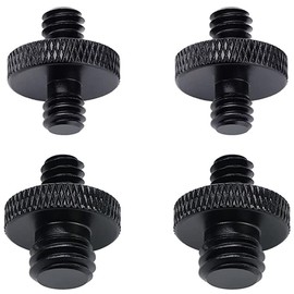 Standard 1/4" Male to 1/4" Male to 1/4" Male to 3/8" Male Camera Screw Double Stud Tripod Monopod Screw Adapter Shooting Screw Adapter Universal Set of 4