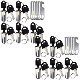 Lsgoodcare 10Pack Security Mailbox Lock Cabinet Drawer Cupboard Cam Lock 25Mm with 20 Keys, Each Lock are Different Key