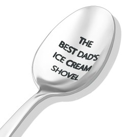 Christmas Gifts for Dad,Ice Cream Shovel Spoon for Men Stocking Stuffers Gift,Clear Engraved Inscription THE BEST DAD'S ICE CREAM SHOVEL Funny Gift for Dads Fathers Day Birthday from Daughter Son
