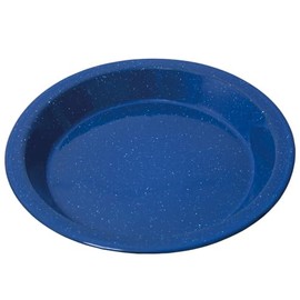 Campfire Enamel Flat Plate, 27 cm Size, Navy