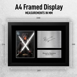 HWC Trading Rosario Dawson Ahsoka Tano Gifts Printed Signed Autograph Picture for TV Show Fans - A4 Framed
