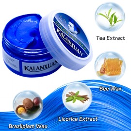 Hair Color Wax,Temporary Hair Dye,Blue Hair Dye, Wash In Wash Out Hair Color, Temporary Hair Color for men, women, party or cosplay.
