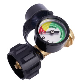 Rushare Upgraded Propane Tank Gauge for 5-40 lb Propane Tank, Propane Level Indicator, Perfect for Propane Heater, Fire Pit, Gas Grill and More, QCC1/Type 1 Connection