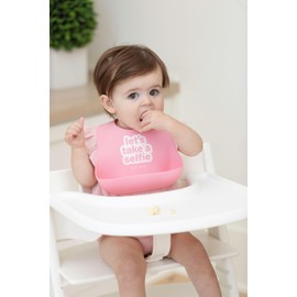 Bella Tunno Girl’s Wonder Bib – Silicone Baby Bib for Girls with Adjustable Neck, Non-toxic & BPA Free Soft Silicone Bib, Durable, Waterproof, Easy to Clean, Lets Take a Selfie