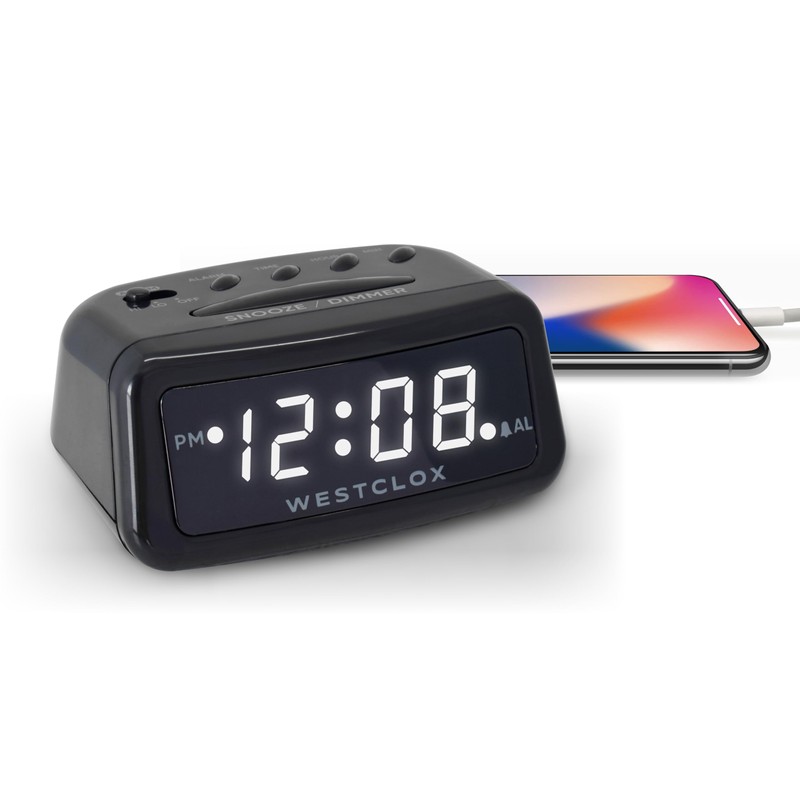 Westclox Digital LED Alarm Clock – Large Display, Electric with
