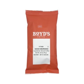 Boyd's Good Morning Ground Coffee, Medium Roast, 5 Pack (2.5 oz Each) – 12.5 oz Total – Same Great Coffee, Different Package – Bright & Balanced Flavor