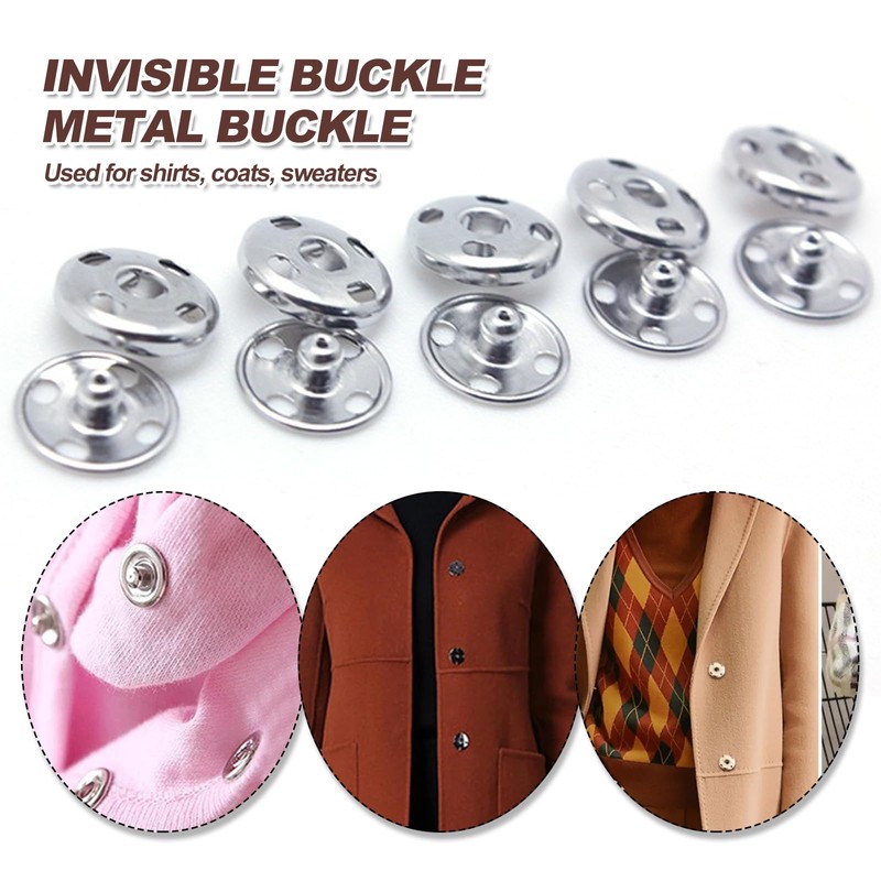 Press Studs Snap Fasteners, 20 Sets Sew on Snap Buttons