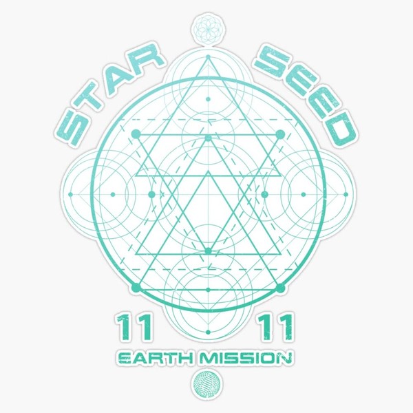 Magnet Starseed Sacred Geometry Earth Mission 11:11 Magnetic Vinyl Sticker