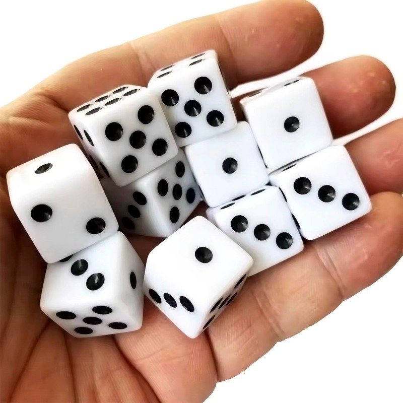 Audiophile Mahjong Dice Dice 16mm White 12pcs