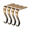 perfeclan 4Pcs Christmas Stocking Holders, Stocking Hangers, Christmas Fireplace Hooks