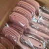 Large Curved Styling Comb with Hollow Ribs, Smoothing & Square Swirl Taro Purple Round Comb 20ea