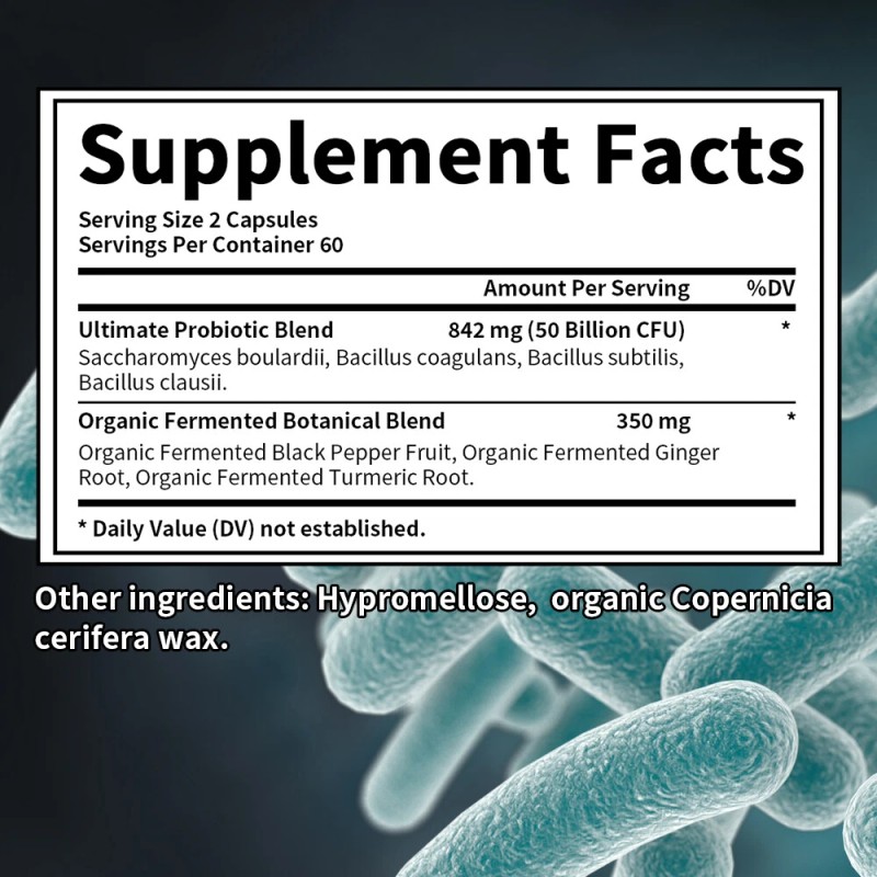 Tecepec Probiotic Capsules Balance Intestinal Flora Gas Pain Energy Boosting