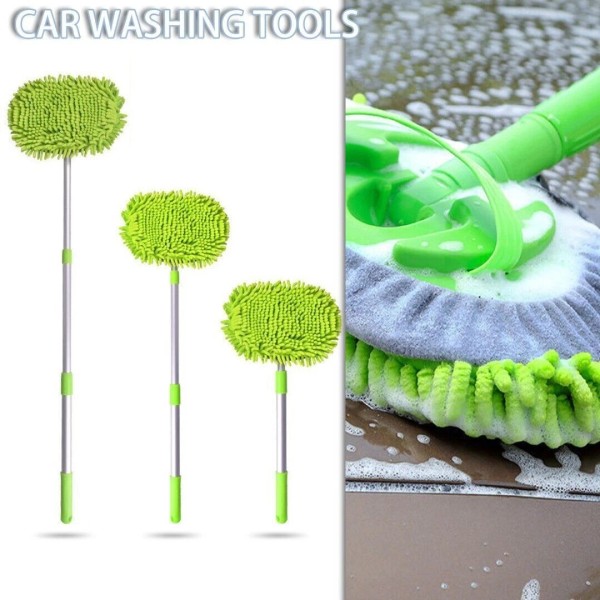 Adjustable Telescopic Car Wash Brush Kit Mop Long Handle Vehicle