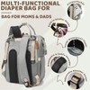 Diaper Bag Backpack for Girls Boys: Gray Toddler Diaper Bag