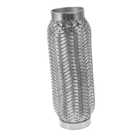 FELTECHELECTR Bellows Flex Pipe Repair Kit Kit Flex Tubing Motorcycle Double Braid Flex Pipe Flex Stainless Steel Silver